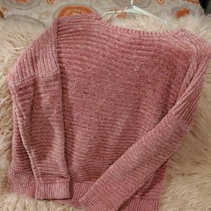 Womens super soft pink sweater